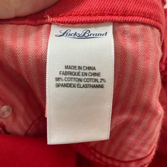 Lucky Brand Red Sweet N' Crop Pants Women's 4 x 27 - Picture 8 of 10